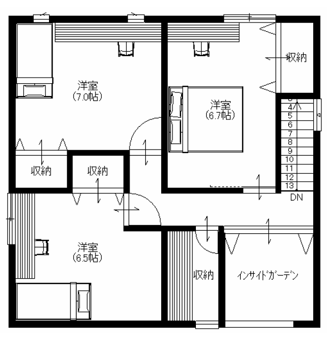 8x8 CUBO [TypeB] クローズキッチンスタイル2F